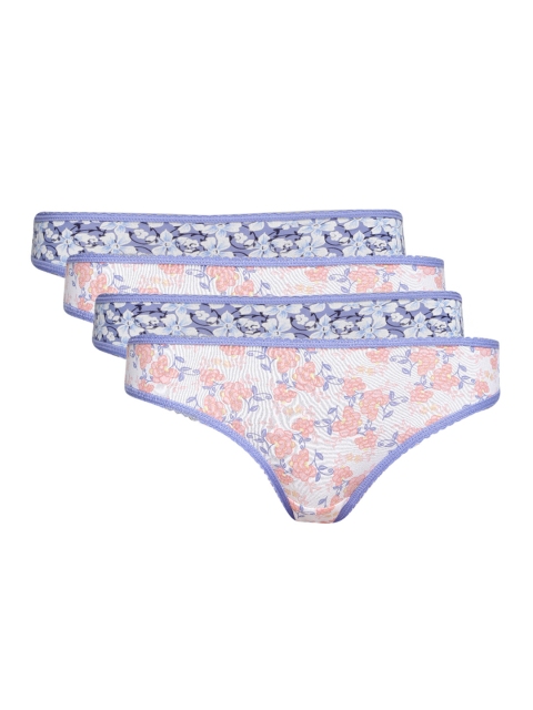 

Jockey Women Pack of 4 Printed Bikini Briefs 1635-0210, Lavender