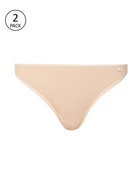 

Jockey Women Pack of 2 Beige Solid Bikini Briefs SS02-0105