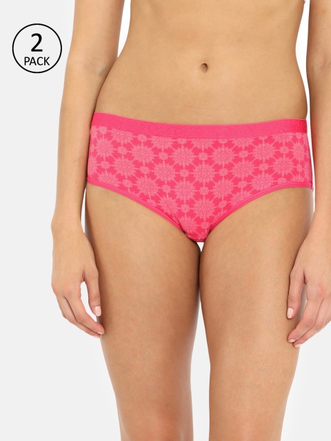 

Jockey Women Pack of 2 Printed Hipster Briefs 3001-0110, Pink