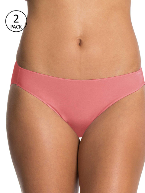 

Jockey Women Pack of 2 Soft Wonder Bikini Briefs 1803-0105, Pink