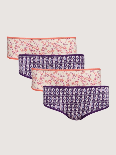 

Jockey Women Pack of 4 Printed Assorted Hipster Briefs 1636-0210