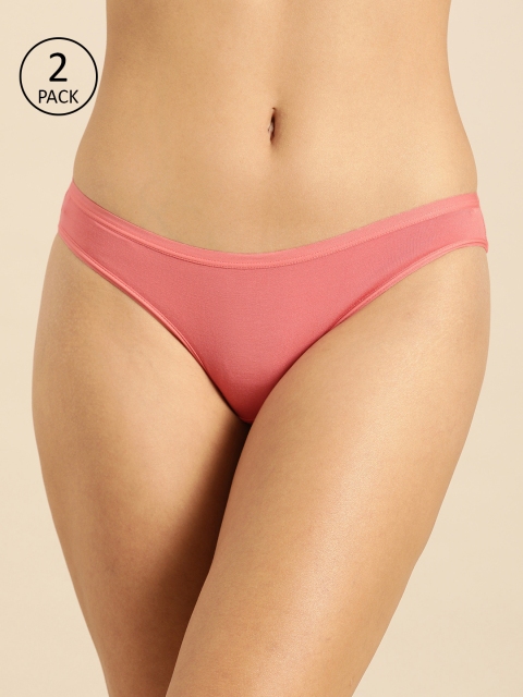 

Jockey Women Pack of 2 Solid Bikini Briefs, Peach