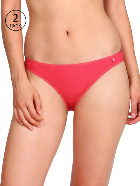 

Jockey Women Pack of 2 Solid Bikini Briefs, Coral