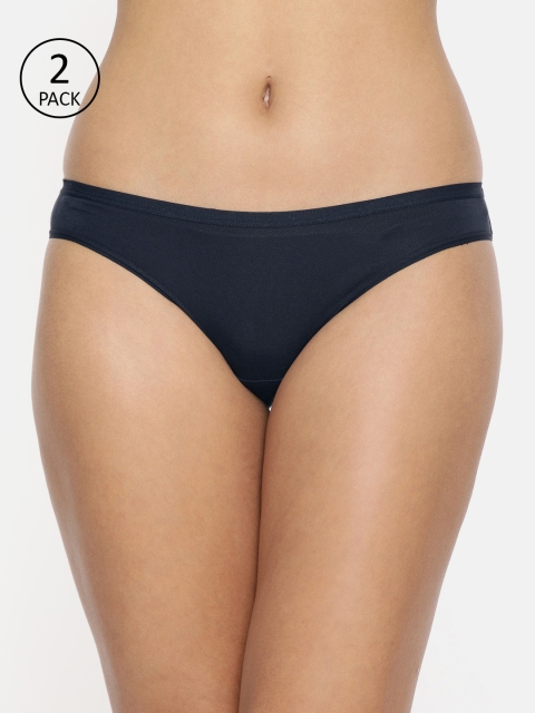 

Jockey Women Pack of 2 Solid Bikini Briefs, Navy blue