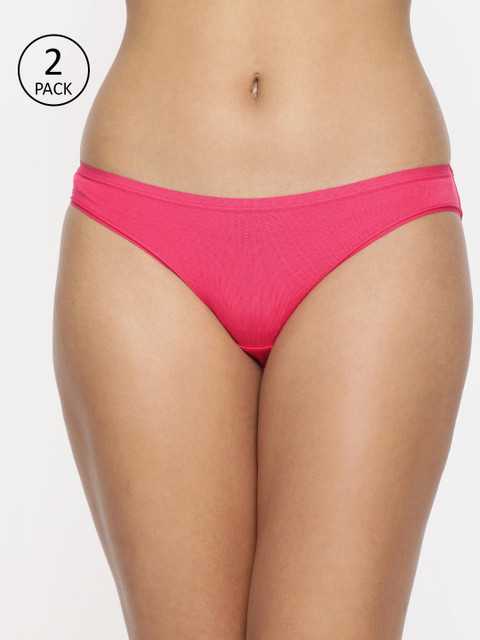

Jockey Women Pack Of 2 Pink Solid Basic Briefs 1806-0105