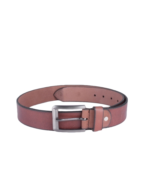 

Peseta Men Brown Leather Textured Belt