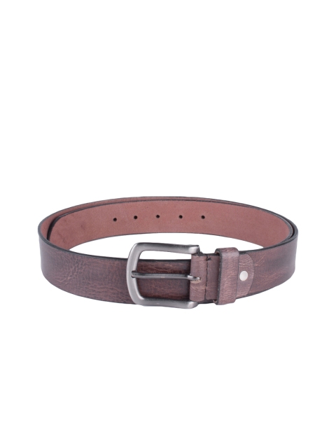 

Peseta Men Brown Textured Leather Belt