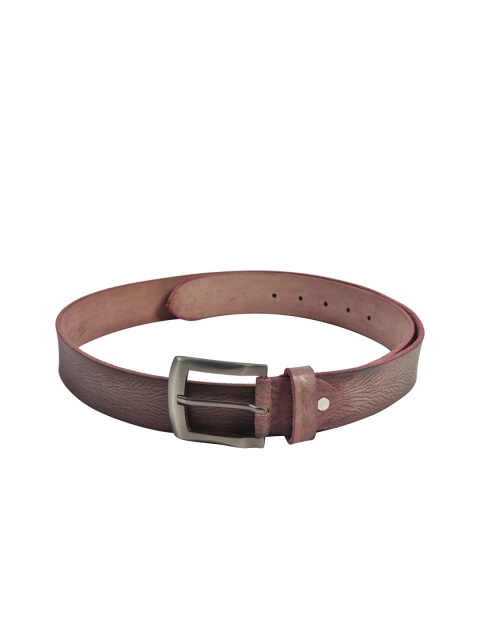 

Peseta Men Brown Textured Leather Belt