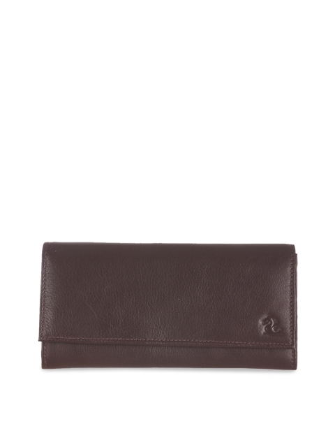 

Kara Women Tan Brown Solid Leather Three Fold Wallet