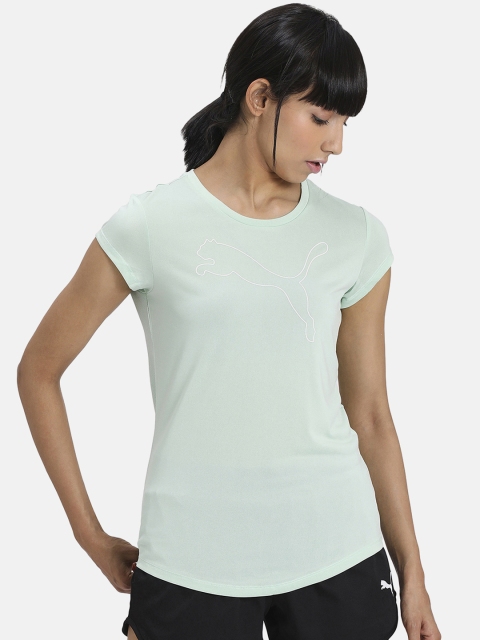 

Puma Women Green Printed Round Neck T-shirt