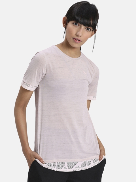 

Puma Women Pink Printed Round Neck T-shirt