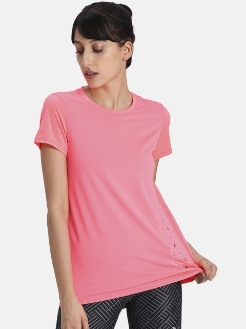 

Puma Women Pink Printed Round Neck Last Lap Logo T-shirt