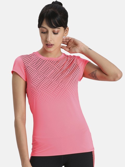 

Puma Women Pink Printed Round Neck T-shirt