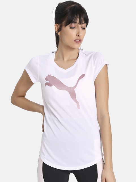 

Puma Women Pink Printed Round Neck T-shirt