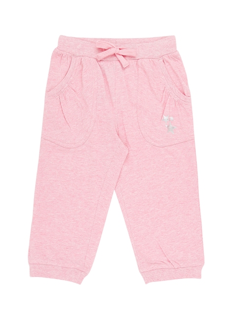 

Pantaloons Junior Girls Pink Solid Straight-Fit Joggers