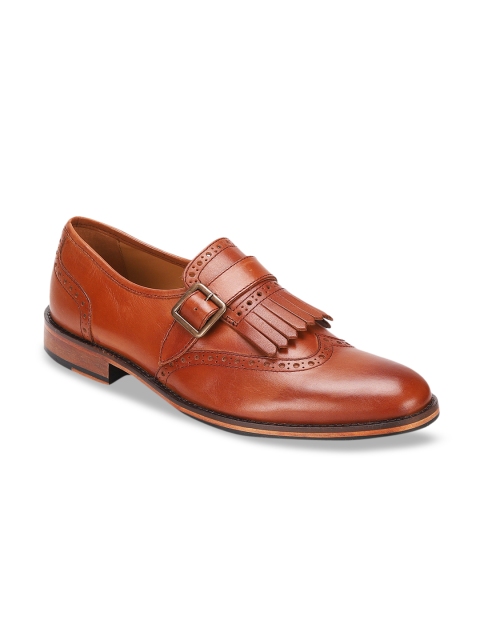 

Churchill & Company Men Brown Solid Leather Formal Monks