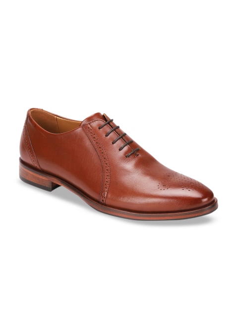 

Churchill & Company Men Tan Brown Solid Leather Formal Derbys