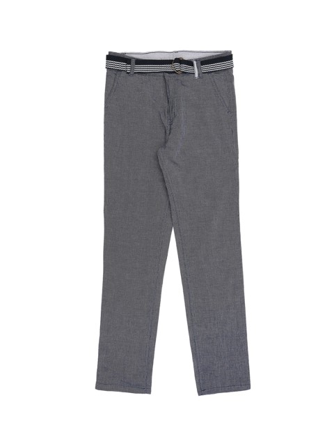 

Pantaloons Junior Boys Navy Blue Regular Fit Self Design Regular Trousers