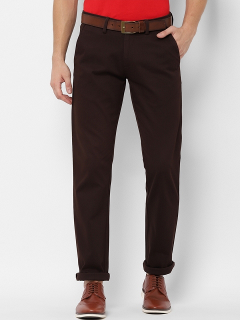 

Allen Solly Men Brown Slim Fit Solid Regular Trousers