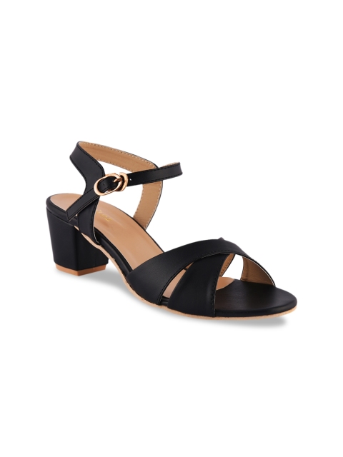 

ZAPATOZ Women Black Solid Sandals