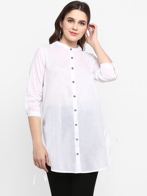 

Mode by Red Tape Women White Solid Tunic