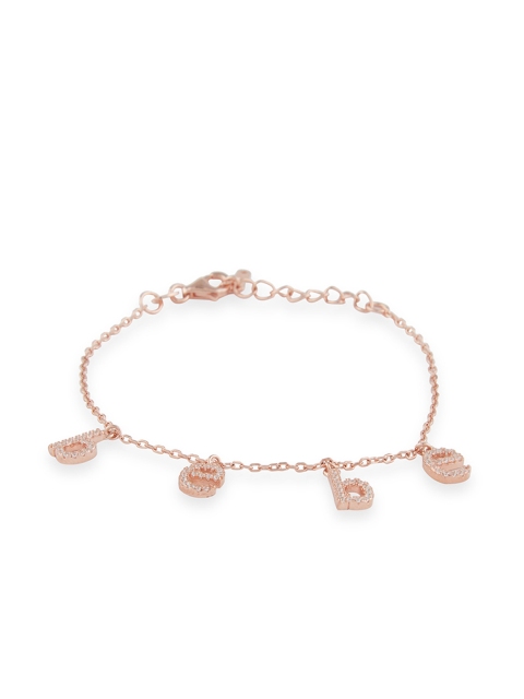 

bebe Women Rose-Gold Toned Alloy Charm Bracelet