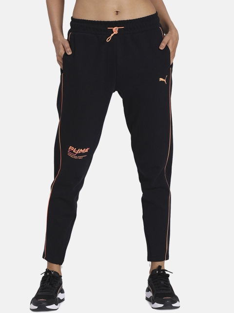 

Puma Women Black Solid Straight-Fit Evide Track Pants