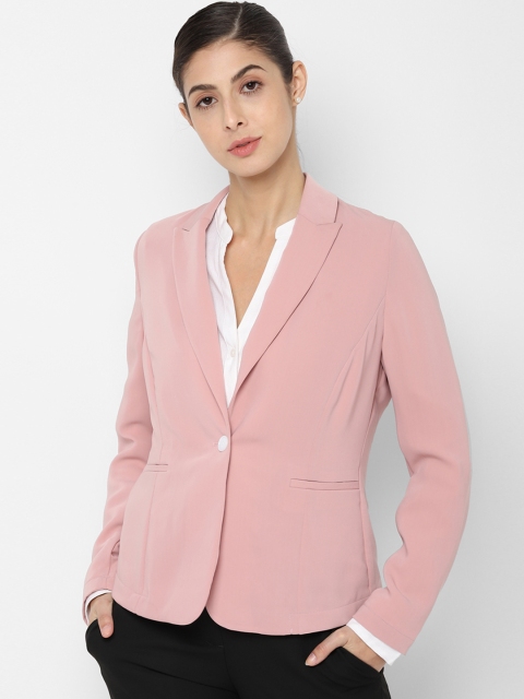 

Allen Solly Woman Pink Solid Blazer