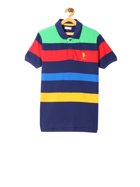 

U.S. Polo Assn. Infant Multicoloured Striped Polo Collar T-shirt, Multi