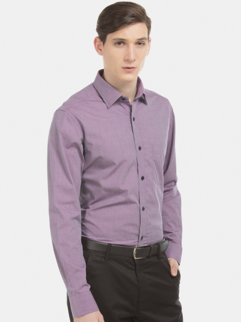 

Arrow Men Purple Regular Fit Self Design Formal Shirt