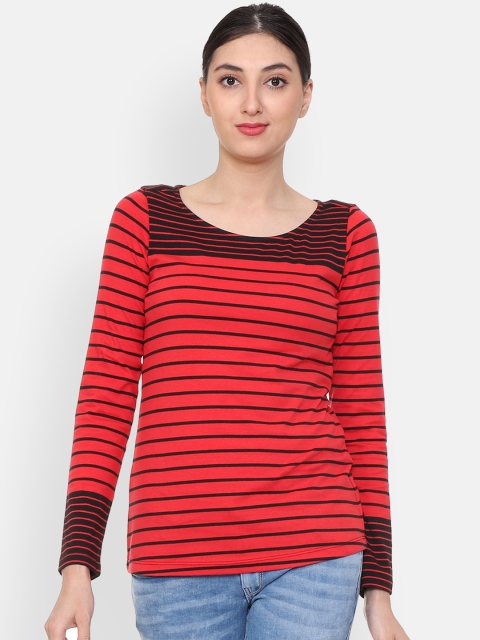 

Allen Solly Woman Women Red Striped Top