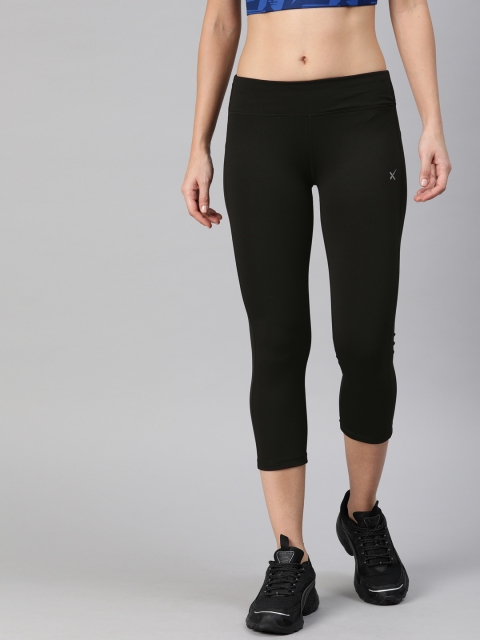 

HRX by Hrithik Roshan Women Black Solid Rapid Dry Active Cropped Tights