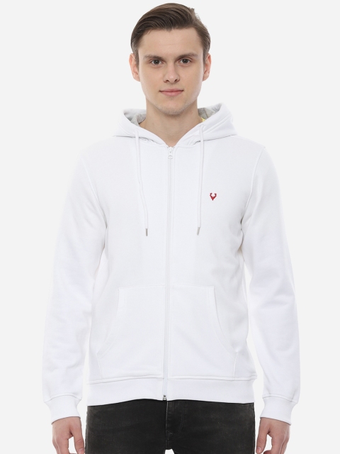 

Allen Solly Men White Solid Hooded Sweatshirt