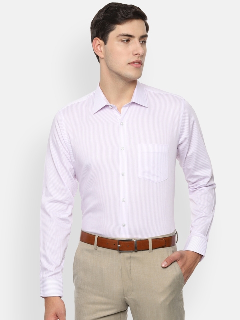 

Van Heusen Men Lavender Slim Fit Striped Formal Shirt