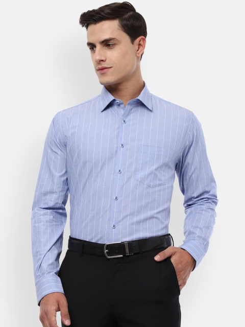 

Van Heusen Men Blue Slim Fit Striped Formal Shirt