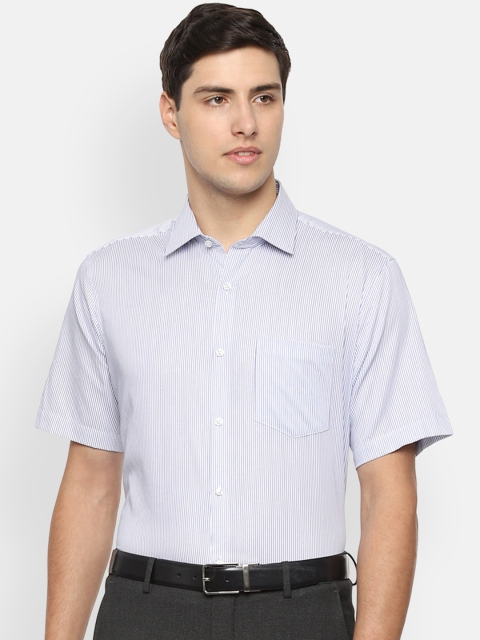 

Van Heusen Men Blue Striped Formal Shirt