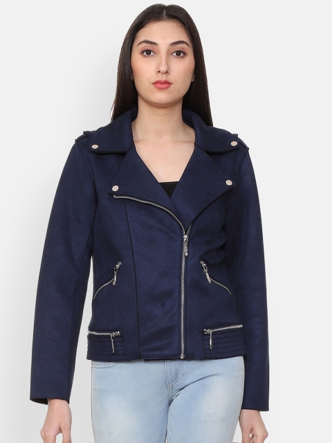 

Van Heusen Woman Women Navy Blue Solid Tailored Jacket