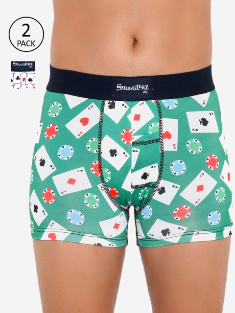 

Smugglerz Men Pack Of 2 Ace Cards and Casino Chips Trunks Gambler Pack-S_Smundies, Green