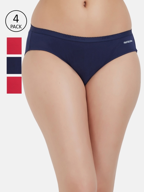 

Fruit of the loom Women Pack of 4 Solid Bikini Briefs FBKS02-2P-DA1S9, Pink