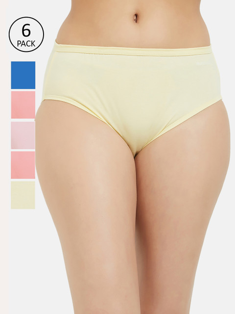 

Fruit of the loom Women Pack of 6 Solid Hipster Briefs FHPS01-3P-LA1S5, Pink