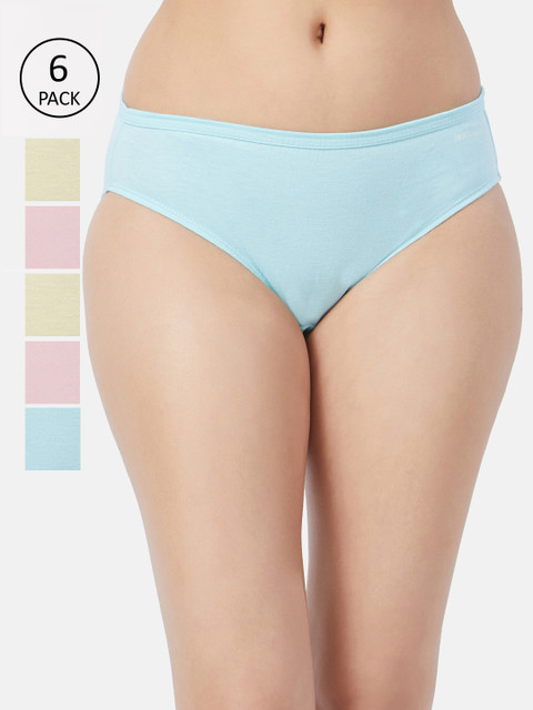 

Fruit of the loom Women Pack of 6 Solid Bikini Briefs FBKS01-3P-LA1S1, Pink