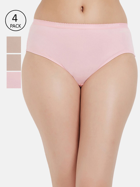 

Fruit of the loom Women Pack of 4 Solid Hipster Briefs FHPS02-LA1S3, Beige