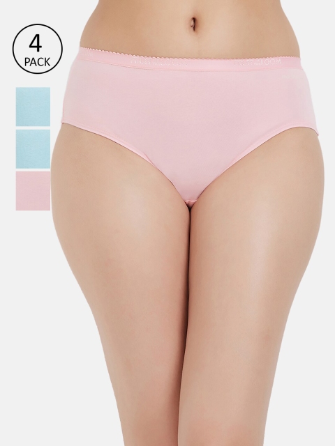 

Fruit of the loom Women Pack of 4 Solid Hipster Briefs FHPS02-LA2S6, Pink