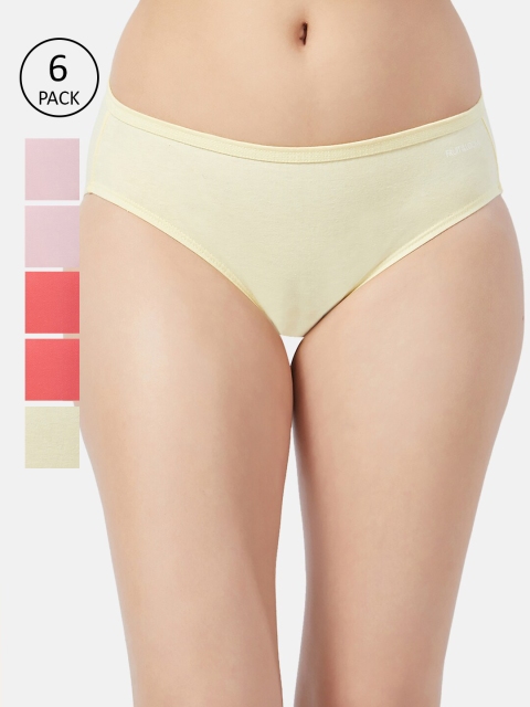 

Fruit of the loom Women Pack of 6 Solid Basic Briefs FBKS01-3P-LA2S7, Pink