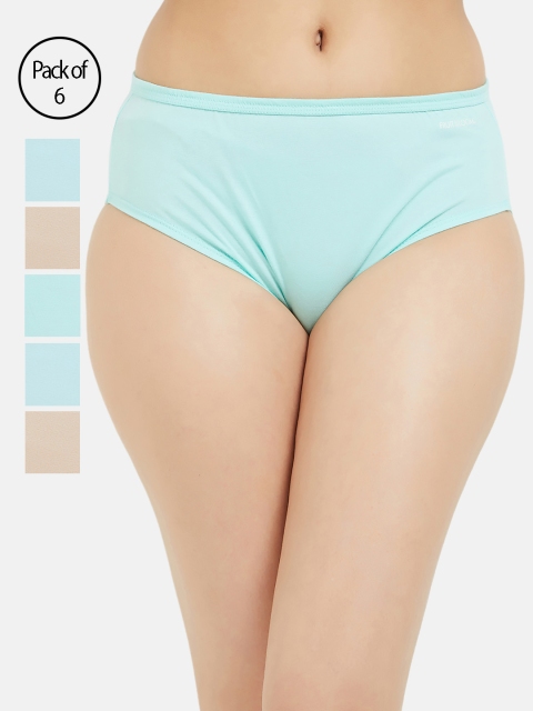 

Fruit of the loom Women Pack of 6 Solid Hipster Briefs FHPS01-3P-LA1S4, Blue