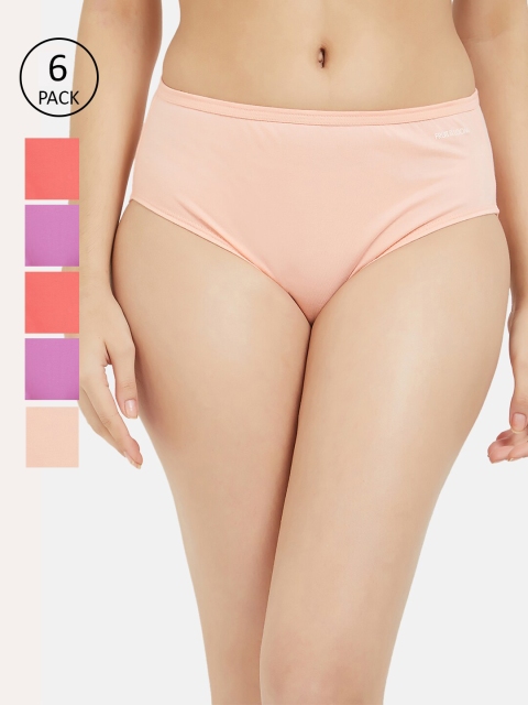 

Fruit of the loom Women Pack of 6 Solid Hipster Briefs FHPS01-LA1S2, Purple
