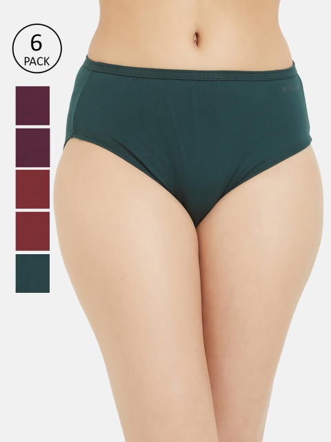 

Fruit of the loom Women Pack of 6 Solid Hipster Briefs FHPS01-3P-DA2S9, Rust