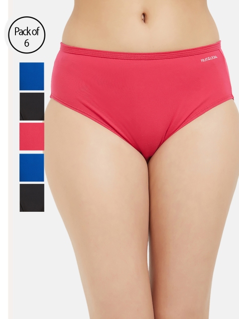 

Fruit of the loom Women Pack of 6 Solid Hipster Briefs FHPS01-3P-DA2S8, Blue