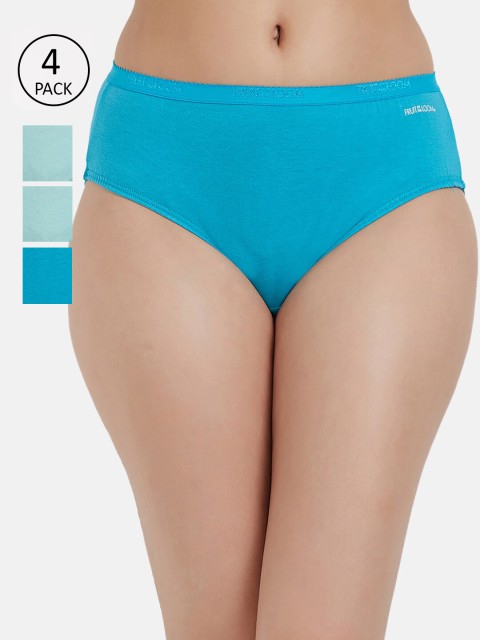 

Fruit of the loom Women Pack of 4 Solid Hipster Briefs FHPS02-2P-LA1S5, Sea green