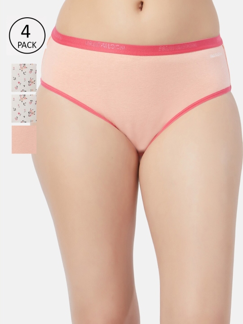 

Fruit of the loom Women Pack Of 4 Hipster Briefs FHP03-2P-A1SP4, Off white